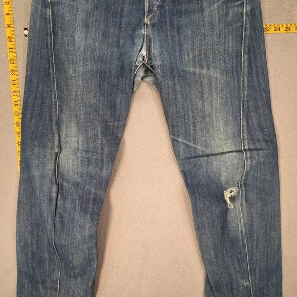 VTG Levis Engineered Jeans Mens Med Wash Blue Straight Twisted Fits 34x32